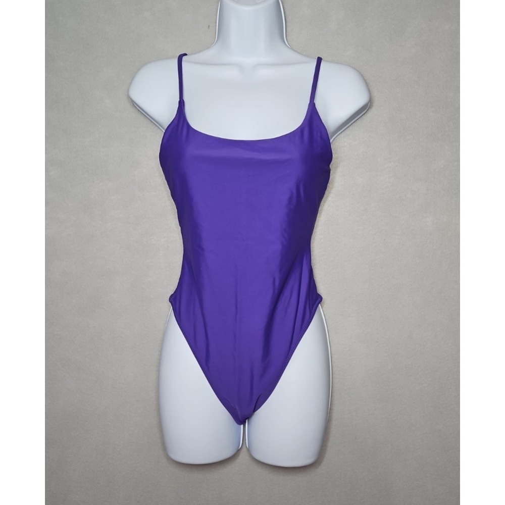 PacSun Womens Purple Low Back One Piece Swimsuit Size Small NWOT